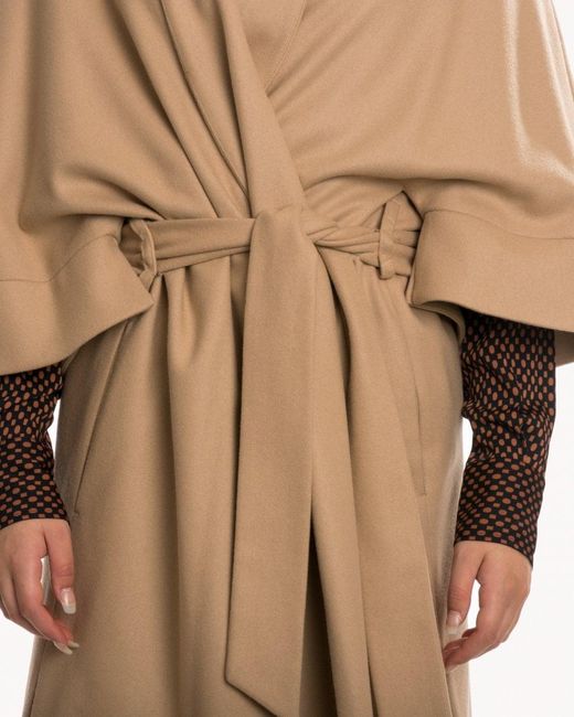 Calvin Klein Natural Wool Cashmere Wrap Coat