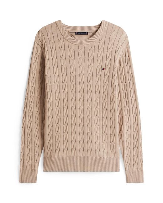 Tommy Hilfiger Natural Classic Cable Crew Jumper for men