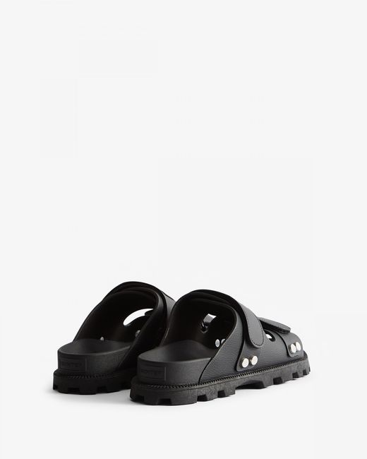 Hunter Black Vegan Synthetic Sandal