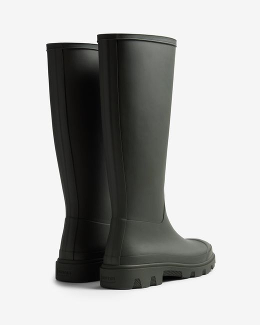 Hunter Black Downpour Tall Rubber Wellington Boots
