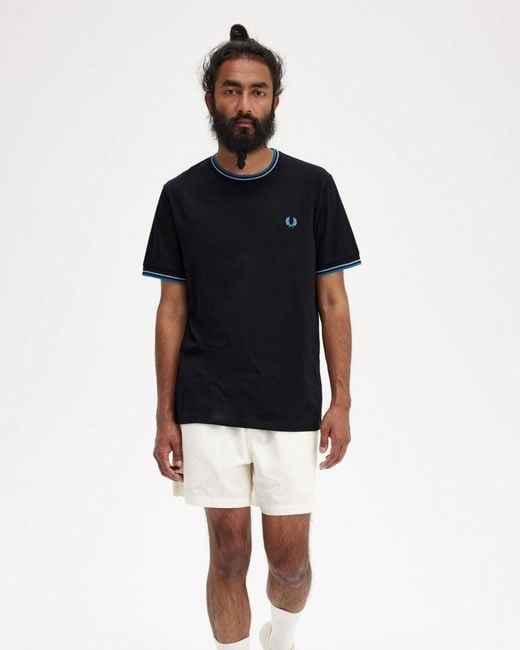 Fred Perry Black Twin Tipped for men