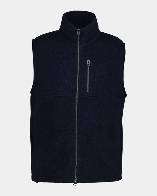 Gant Blue Fleece Gilet for men
