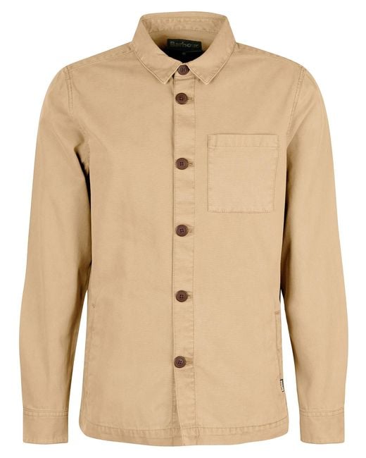 Barbour Natural Washed Overshirt Size: L for men