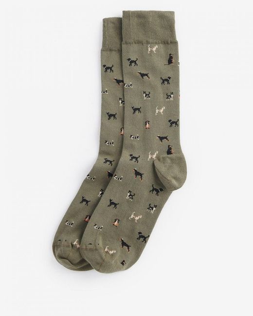 Barbour Green Mavin Pheasant Socks for men
