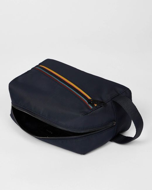 Paul Smith Blue Signature Stripe Washbag for men