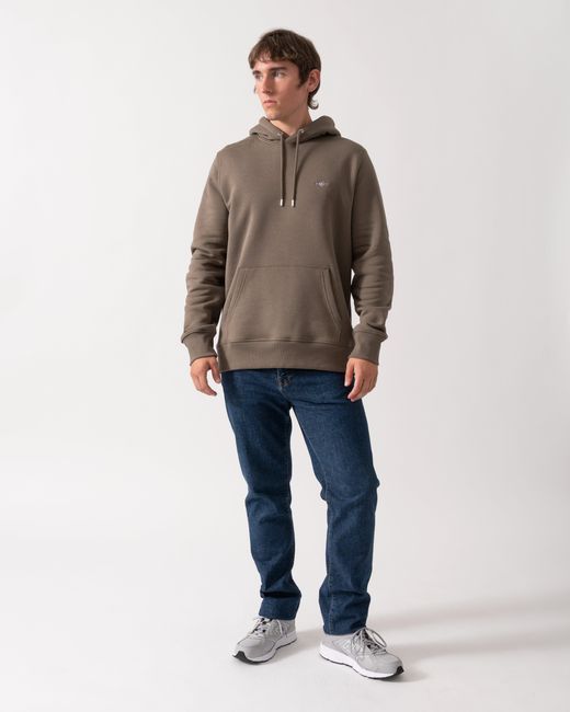 Gant Green Regular Fit Shield Logo Pullover Hoodie for men