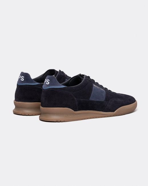 Paul Smith Blue Dover Gum Sole Trainers for men