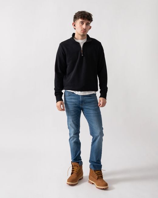 Parajumpers Black Broad Peak 1/4 Zip Sweatshirt for men