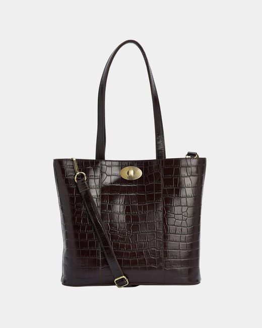 Barbour Eilein Leather Tote Bag in Black Lyst Canada
