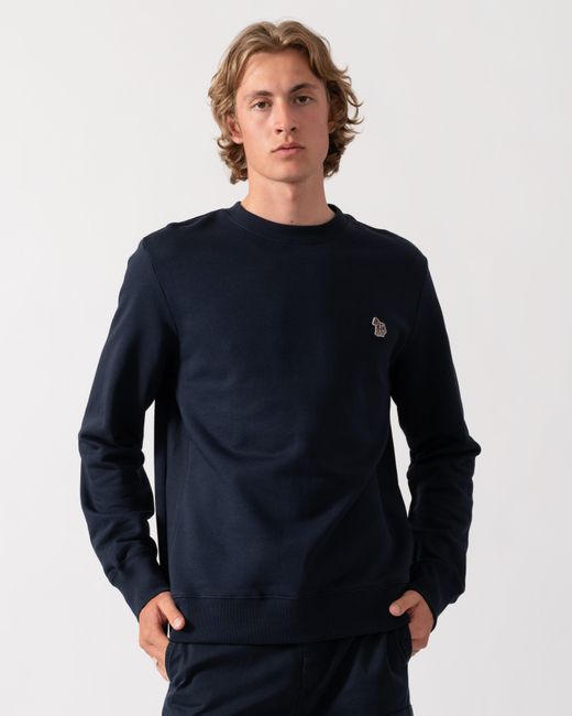 Paul Smith Blue Ps Regular Fit Zebra Logo Sweatshirt M2R-027R-Wzebra for men