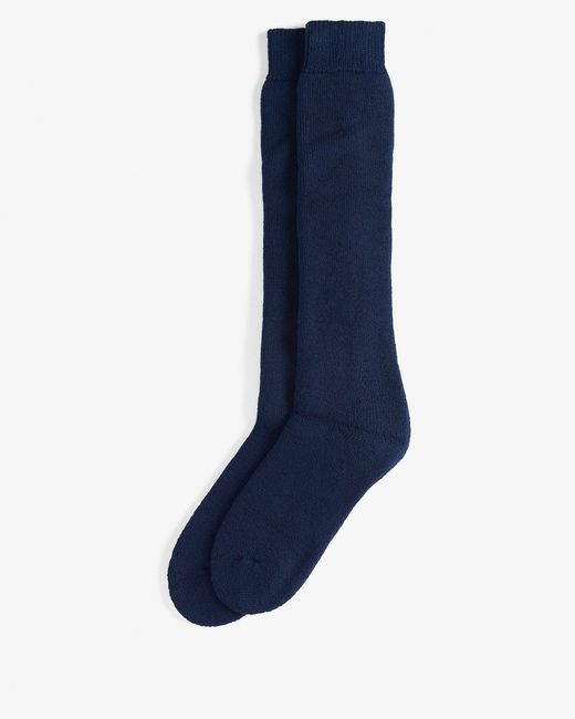 Barbour Blue Wellington Knee Length Socks for men