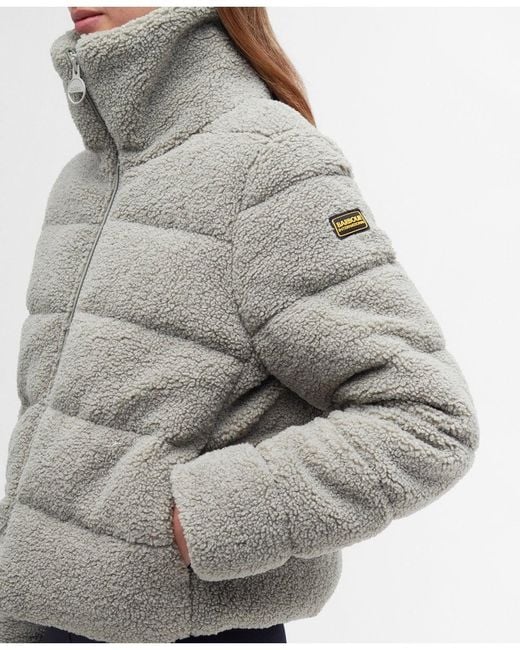 Barbour Gray Maguire Quilted Teddy Jacket