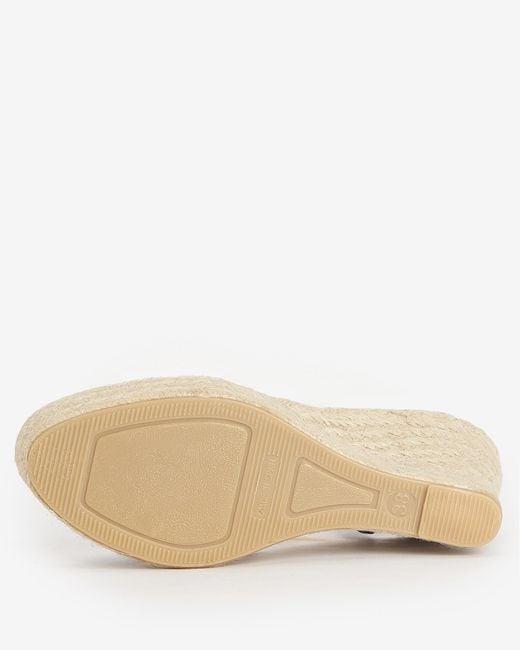 Barbour Blue Lucia Wedge Espadrilles