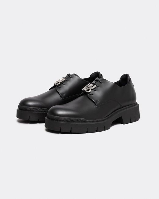 HUGO Black Denzel Bolt Derby Shoes for men