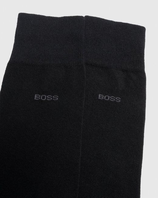 Boss Black 5 Pack Regular Length Uni Color Combed Cotton Socks for men