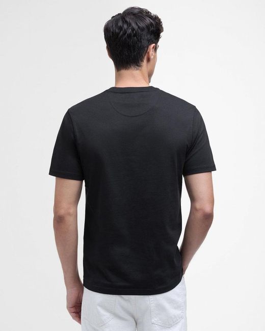 Barbour Black Small Logo T-Shirt Size: L for men