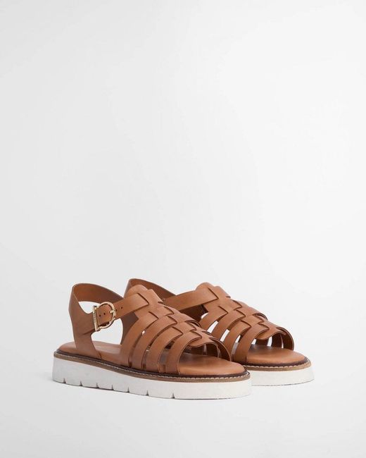 Barbour White Otterburn Sandals
