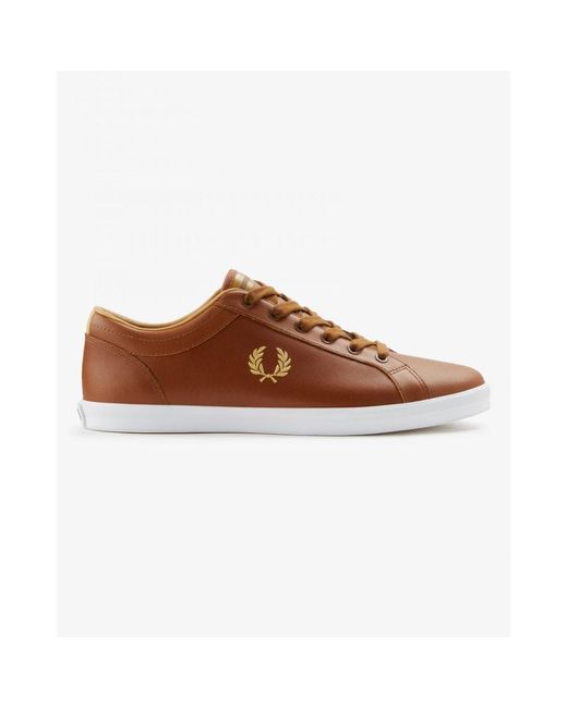 Fred Perry Baseline Leather B4330 Tan in Brown for Men | Lyst Australia