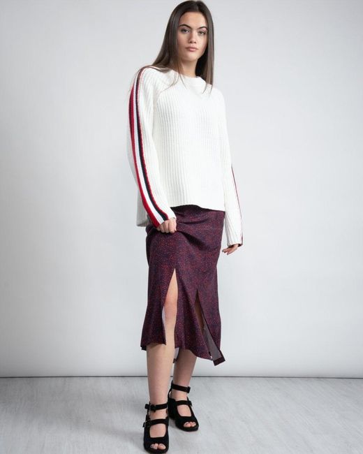 Tommy Hilfiger Red Kacy Midi Skirt
