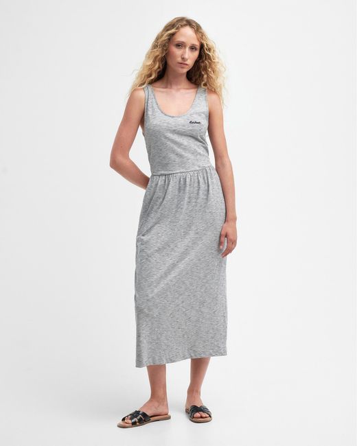 Barbour Gray Woodford Midi Dress