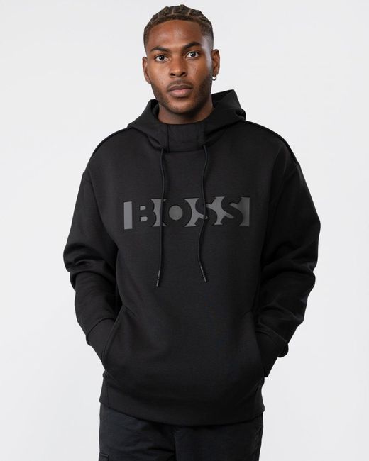 BOSS Selway Pullover Hoodie in Black for Men Lyst