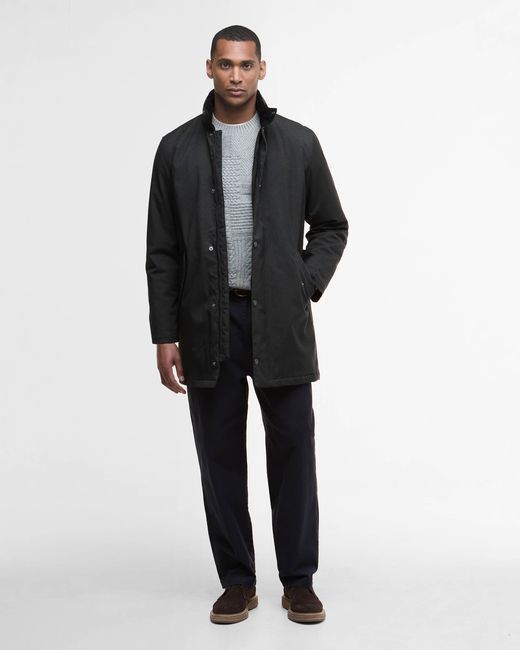 Barbour Black Winter Powell Waterproof Jacket for men