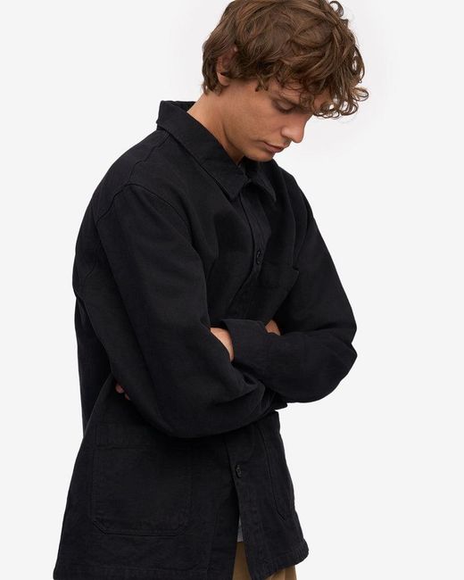 COLORFUL STANDARD Black Organic Workwear Jacket for men