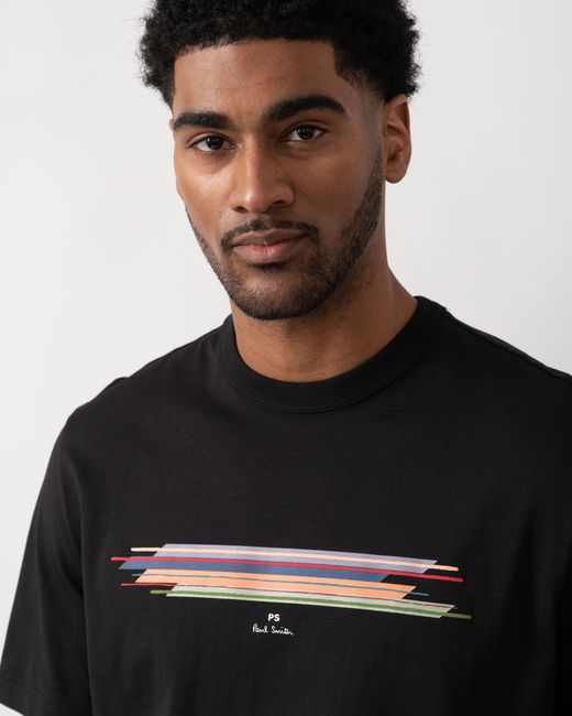 Paul Smith Black Ps Casual Fit Stripe T-Shirt for men