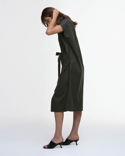 Barbour Black Harlow Midi Dress