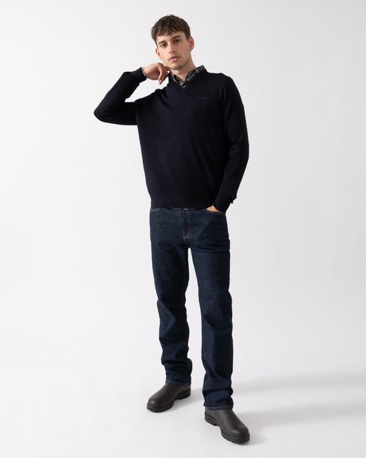 Ted Baker Blue Anjo V-Neck Jumper Size: L for men