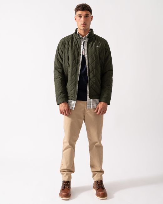 Gant Black Quilted Windcheater Jacket for men