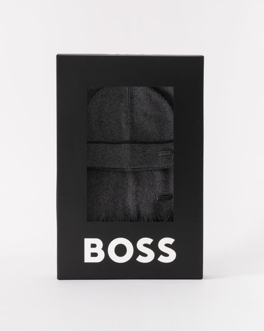 Boss Black Henzo Hat & Scarf Gift Set for men
