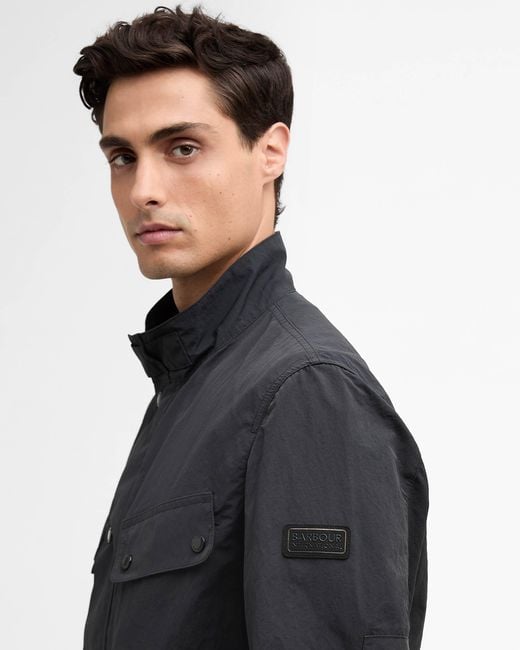 Barbour Black Modern Duke Showerproof Jacket for men