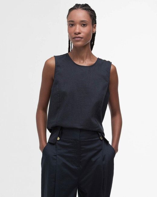 Barbour Blue Lucy Sleeveless Top