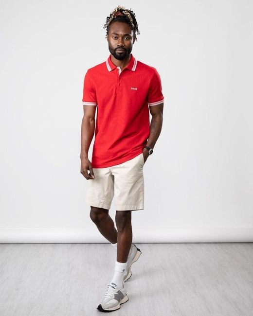 Boss Red Paddy Contrast Polo Nos for men