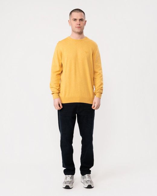 Barbour Yellow Pima Cotton Crew Sweatshirt for men