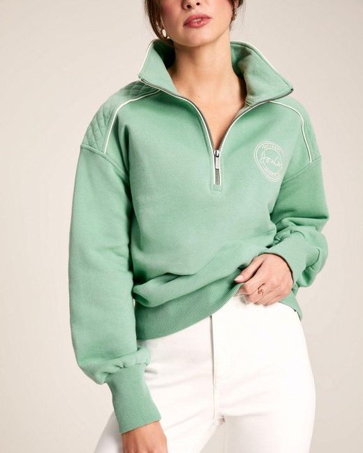 Joules Green Racquet Half Zip Sweatshirt