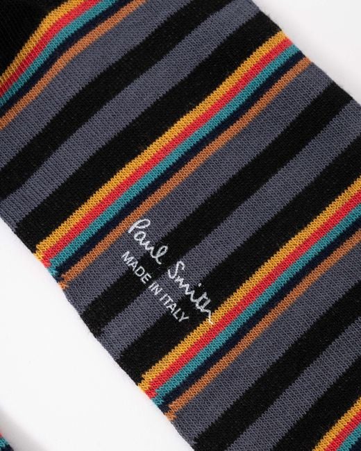 Paul Smith Black Nolan Artist Stripe Socks for men