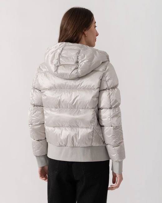 Parajumpers Gray Mariah Hooded Down Bomber