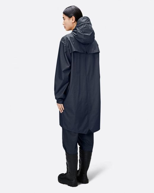 Rains Blue Long Jacket