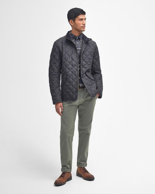 Barbour Gray Chelsea Sportsquilt Jacket for men