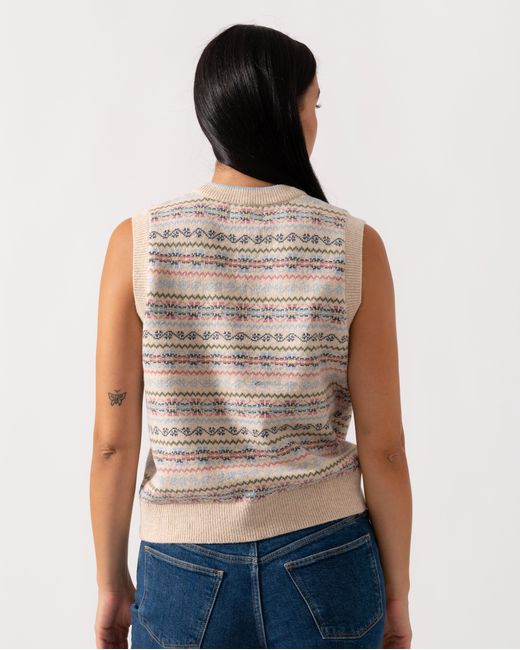 Joules Gray Islay V-Neck Knit Tank Top