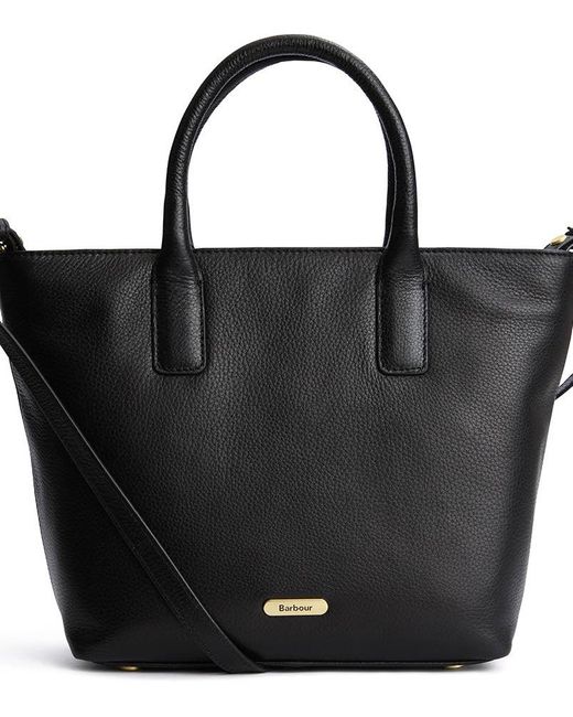 Barbour Black Birch Leather Tote Bag