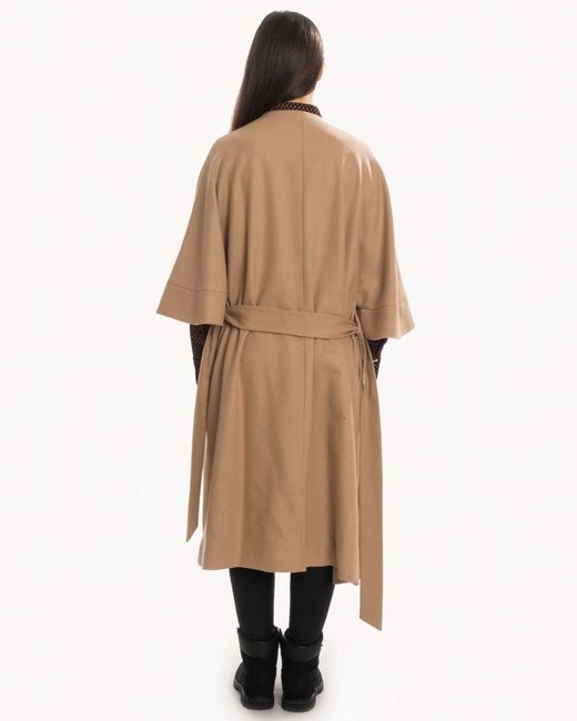 Calvin Klein Natural Wool Cashmere Wrap Coat