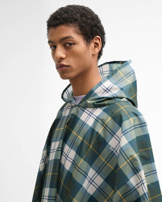 Barbour Green Tartan Showerproof Poncho