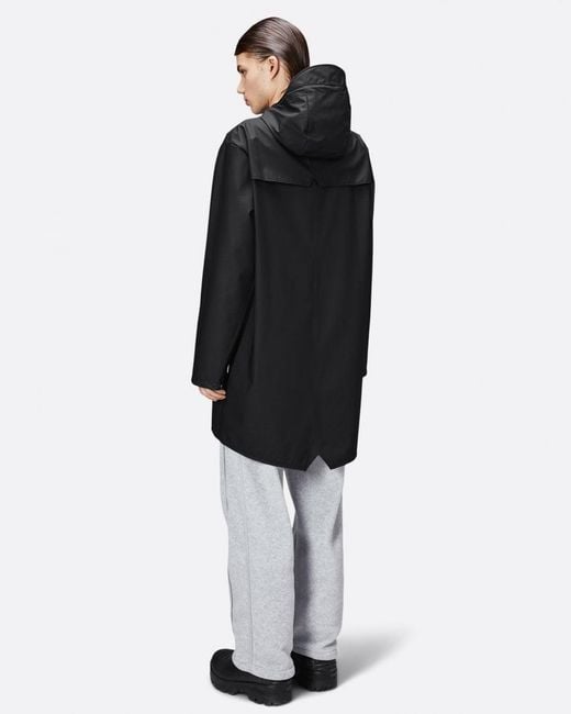Rains Black Long Jacket