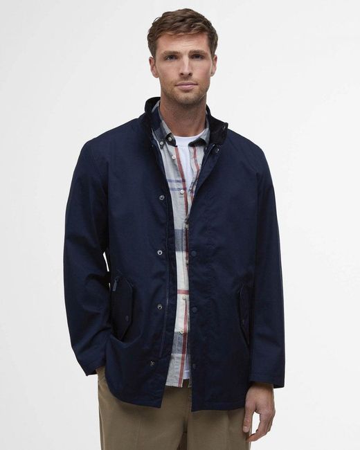 Barbour Blue City Chelsea Waterproof Jacket Size: L for men