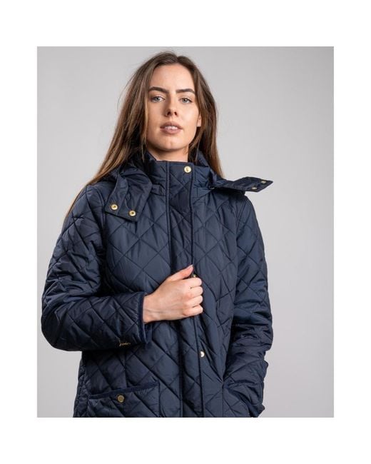 Joules Blue Chatham Quilted Coat