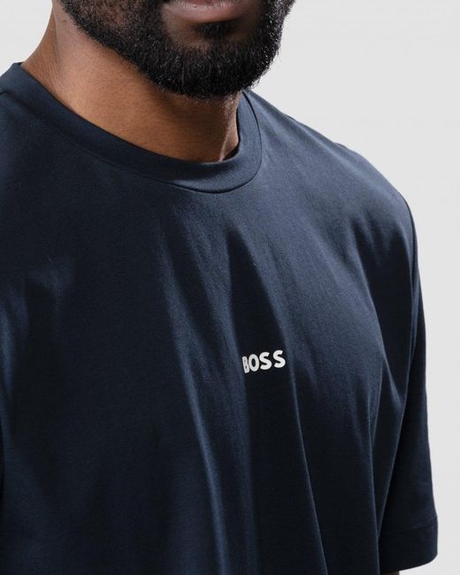 Boss Blue Tchup Crew Neck Small Logo T-Shirt Nos Size: M for men