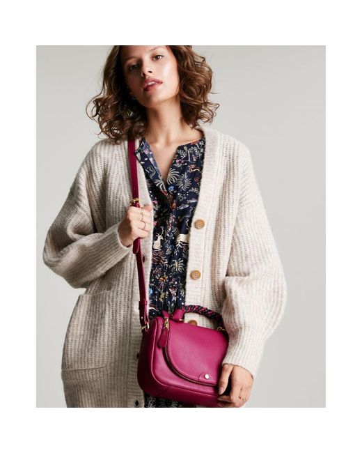 Joules Gray Dudley Leather Cross Body Bag